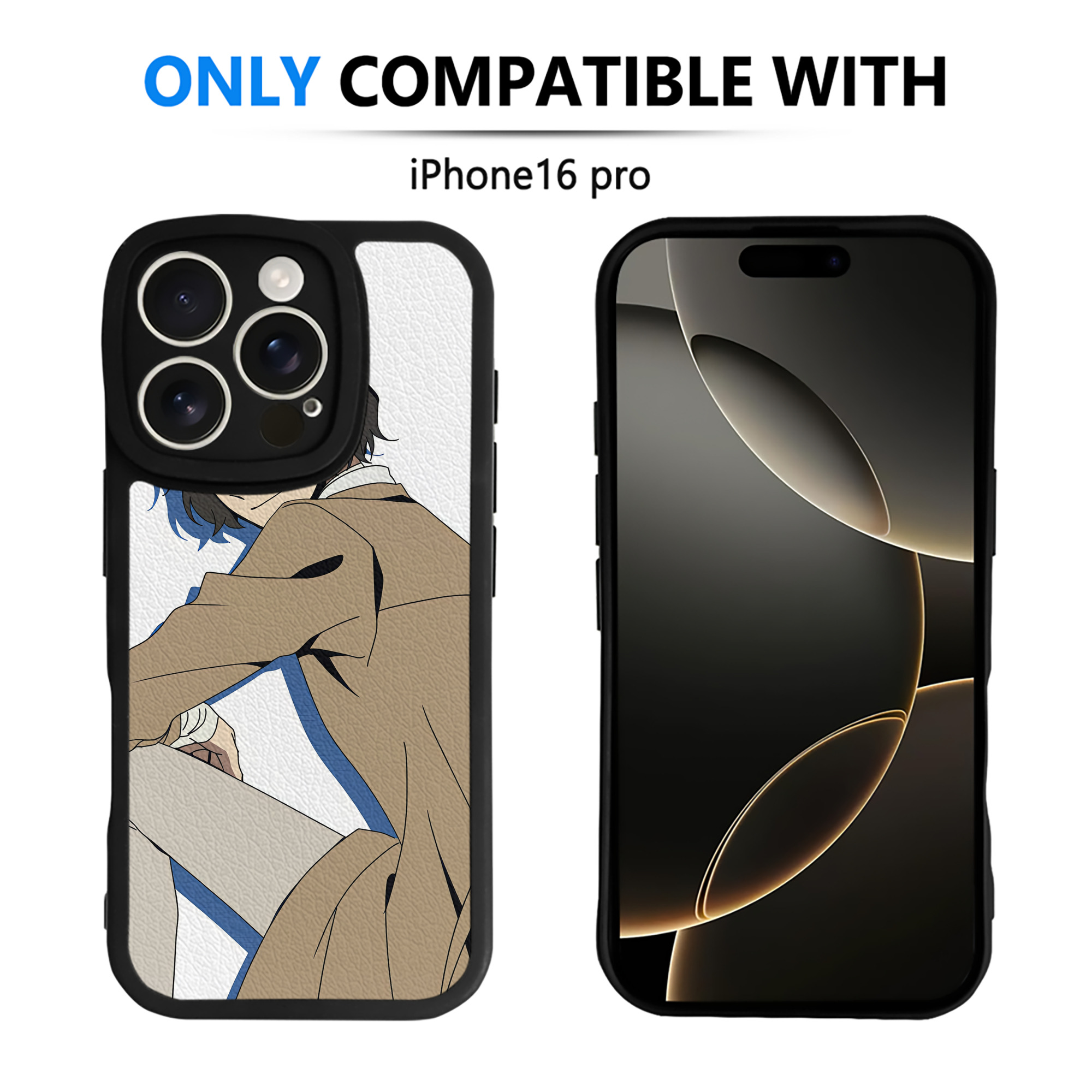 （画像用） 文豪ストレイドッグス Bungo Stray Dogs 【iPhone 16シリーズ対応】シリコンスマホケース（レザー調） 材質：シリコン